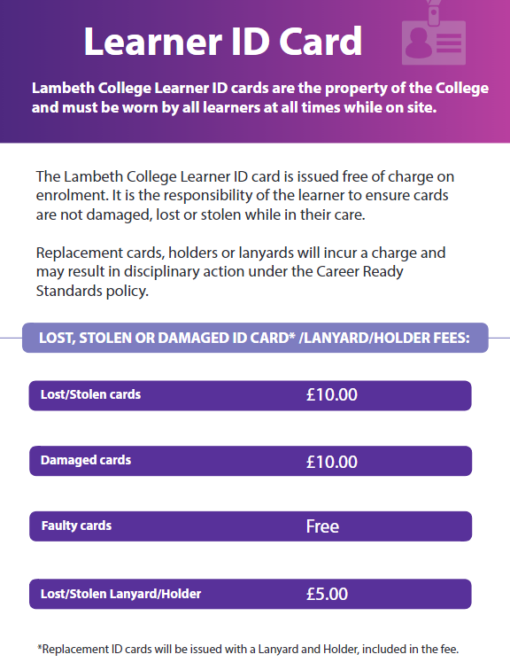 student ID card replacement policy